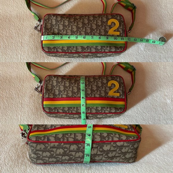 ❌SOLD❌ CHRISTIAN DIOR Monogram Trotter No. 2 Rasta Bag - Picture 15 of 16